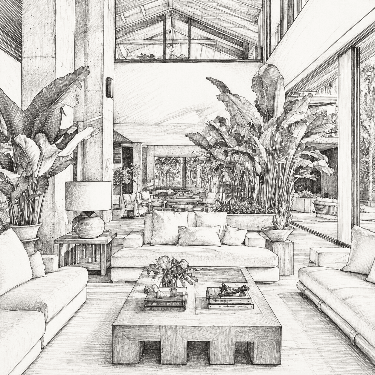 Concept sketch of the interior